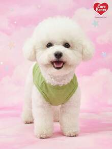 Care Bears X PETSIN 1 chiếc áo đa năng cho mèo/chó, áo vest màu xanh lá cây hình gấu dễ thương với tai ba chiều, mỏng nhẹ thoáng khí cho thú cưng mùa xuân và mùa hè, có dây rút và khóa cài. - màu xanh lá - Xem 6