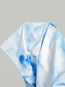 SHEIN MOD Women's Floral Print Front Tie Elegant Dress - Wander Blue - View 7