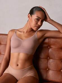 Veilyse 1 件夏季露背隐形三向可转换女士文胸 - 咖啡棕 - 查看 4