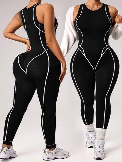 Rhythm Era Plus Size Women's Seamless Jumpsuit For Fitness Yoga Outdoor Exercise
