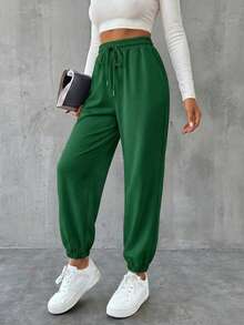 Cottnline Women Sweatpants - Green - View 3