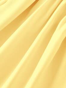 SHEIN MOD 女士纯色无袖短连衣裙，后背饰有蝴蝶结。 - 黃色 - 查看 5