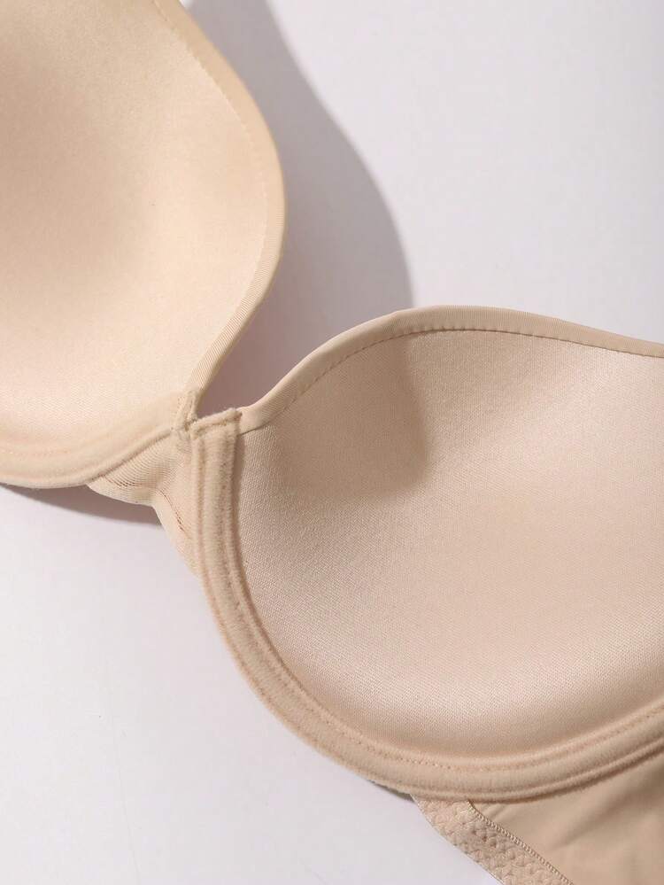 Solid Color Seamless Adjustable Strap Lightly Padded Wireless Bra For Women