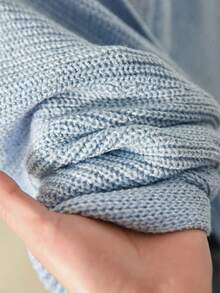 CosyJoli Plus Size Casual Twist Knot Sleeveless Knit Tank Top - Baby Blue - View 3