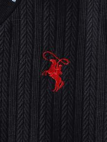 SHEIN 三件套青少年男士绅士套装 - 蓝色条纹衬衫 + 藏蓝色针织背心 + 黑色长裤，绅士西装，商务优雅，适合学校、生日派对、休闲穿着，简约风格 - 藍色 - 查看 8