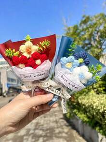 One Mini Artificial Flower, Comes With A Gift Bag, Perfect For Valentine's Day, Mother's Day, Or As A Souvenir. - Multicolor - View 1