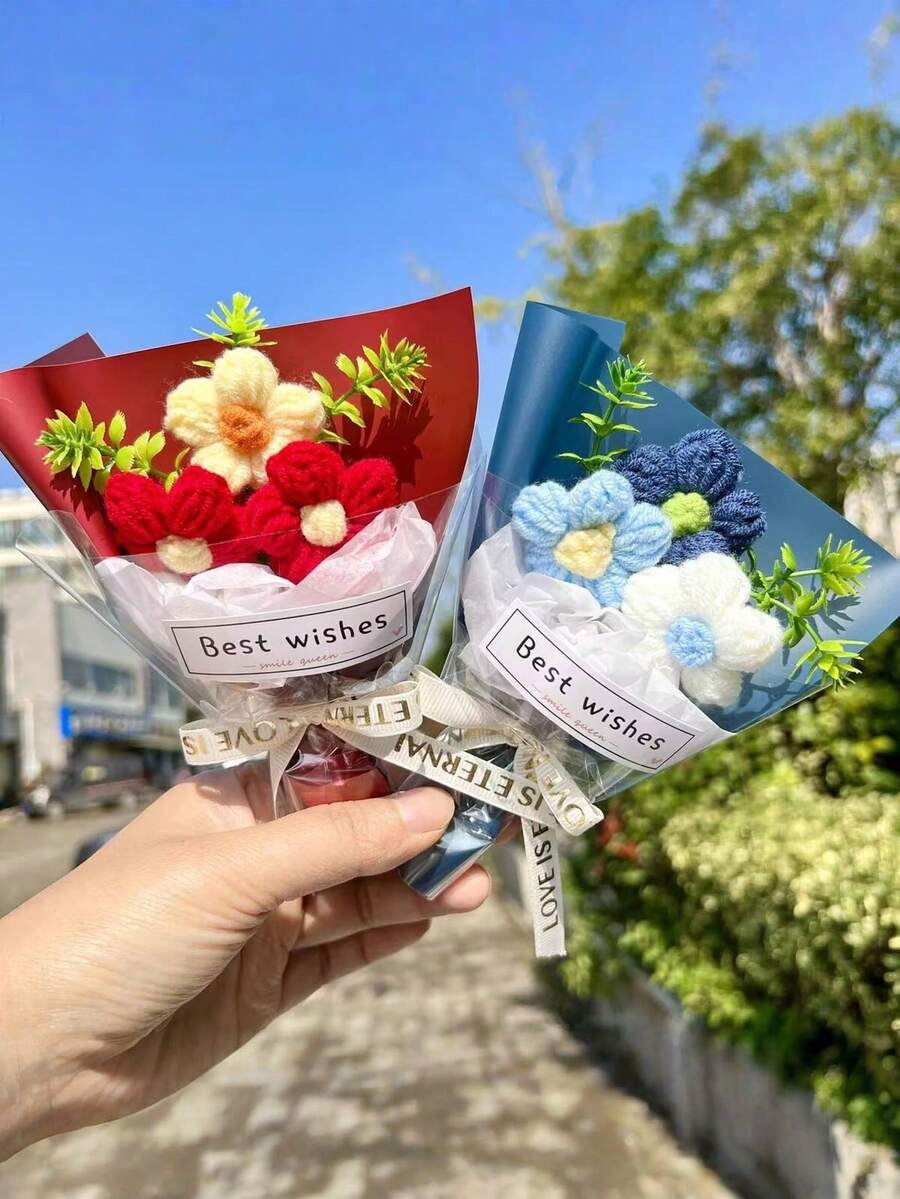 One Mini Artificial Flower, Comes With A Gift Bag, Perfect For Valentine's Day, Mother's Day, Or As A Souvenir. - Multicolor - View 1