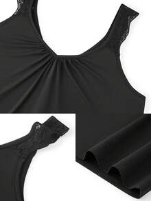 LUVLETTE 萬聖節夏季大尺碼超柔軟 TENCEL™ 莫代爾黑色睡裙式娃娃裙 新娘內衣與睡衣家居裙 Moo Moo 女款 - 黑色 - 查看 4