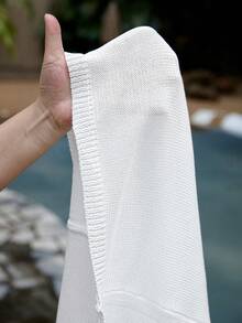 Manfinity Homme Áo sơ mi nam tay ngắn cài nút, thiết kế thời trang mới kiểu Âu và Mỹ mùa hè, phong cách thường ngày, màu trắng, thêu họa tiết, thích hợp cho kỳ nghỉ biển. - trắng - Xem 8
