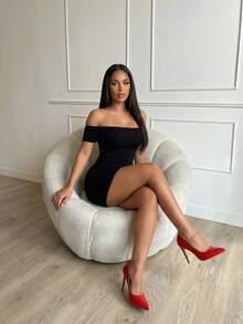 Glitzique 1pair Women's Red Pointed-Toe High Heel Pumps, Sexy Ladies Stilettos,Elegant Spring Shoes Summer Shoes - Red - View 2