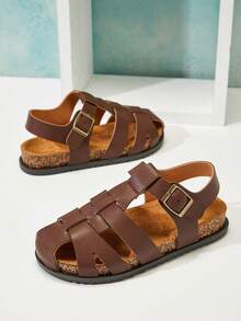 Mini mi Girl's Fashion Comfy Fisherman Sandals - Coffee Brown - View 7
