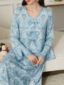 Yasmyna Đầm maxi Thổ Nhĩ Kỳ dành cho nữ và áo abaya truyền thống Ả Rập. - Màu xanh lam - Xem 4