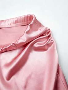 EMERY ROSE Minifalda elegante de unicolor y plisada para mujer, adecuada para citas y viajes - Rosa - Ver 5