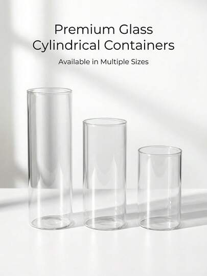 1个/3个装现代手工透明玻璃水培小桌面花瓶，情人节简约透明玻璃花瓶，波西米亚风家居装饰，可替代墙纸，适用于大型客厅装饰、办公桌摆设