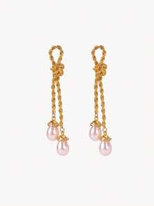 Opalesca Bông tai thời trang nữ, Cao cấp/Sang trọng/Đẳng cấp/Đeo hàng ngày/Tối giản, Ngọc trai/Pha lê, Mùa hè/Bãi biển/Dạ hội/Tiệc tùng/Kỳ nghỉ/Du lịch, Đính hôn/Đám cưới/Lời hứa, Cô dâu, Hình trái tim/Hoa, Lõi cổ tích/Lõi nàng tiên cá, Mạ vàng 18K - Hồng - Xem 10