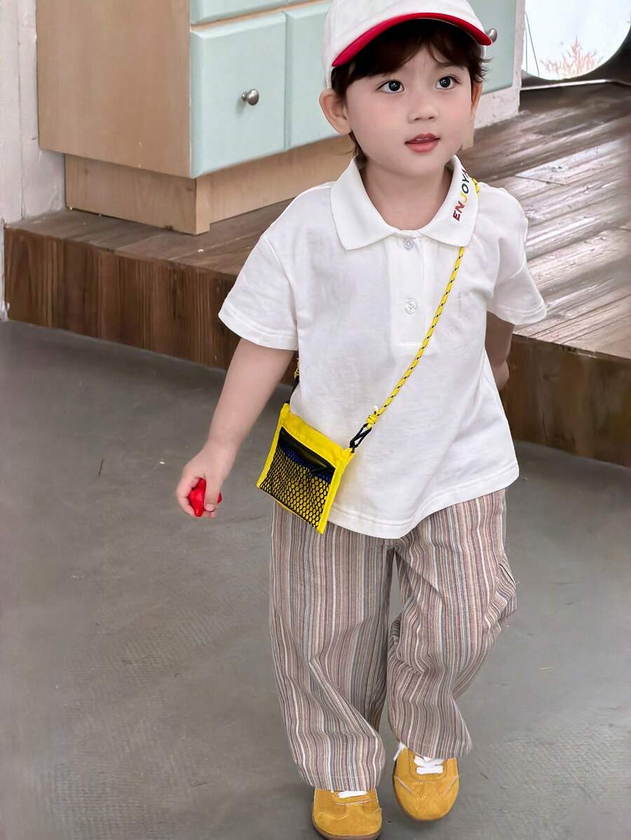 DAZY 男童条纹休闲宽松裤 - 卡其色 - 查看 1