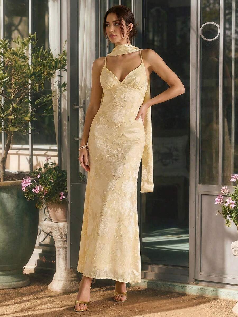 Enchnt Đầm hai dây dáng suông thanh lịch dành cho nữ