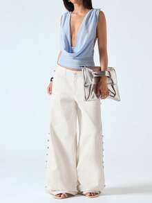 LYSMO Women's Striped Pleated Casual Versatile Daily Wear Top - Cream - View 1