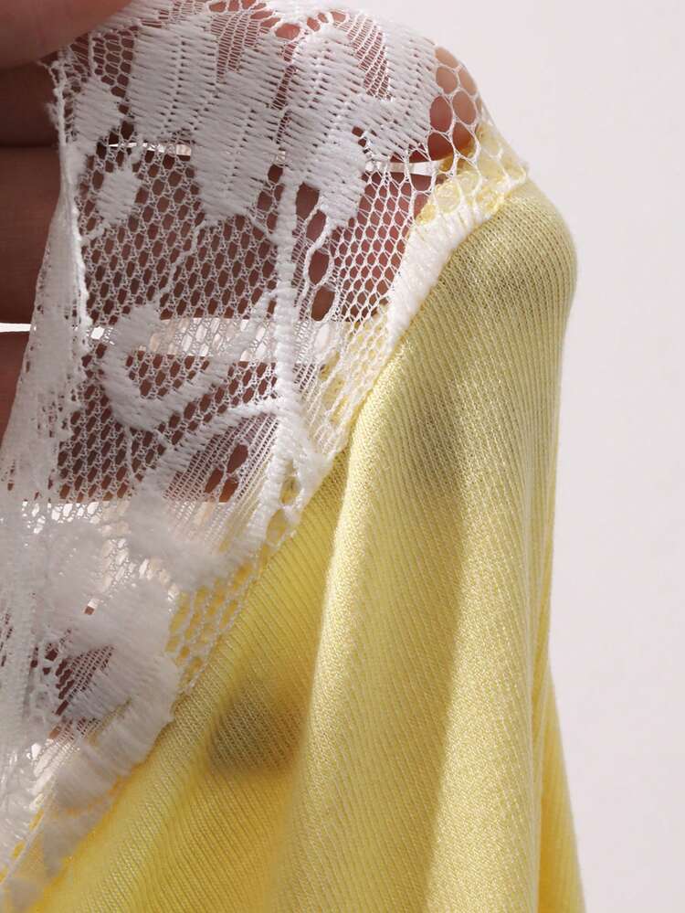 Women's Contrast Lace Sleeveless Elegant Vacation Top