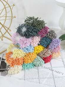 1 pieza Estambre de flor artificial de 2,36 pulgadas de doble cabeza, sin batería, adecuado para bodas, Navidad, arreglos florales, costura DIY, decoración floral, flores artificiales, decoración de bodas y manualidades - Decoración floral para el hogar Manualidades navideñas, decoración elegante necesaria Ideal para coser, decoraciones de boda y manualidades - Materiales de decoración del hogar y accesorios de costura. - Multicolor - Ver 5