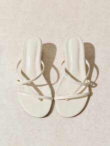 Nöista Dép xăng đan Dopamine Premium màu be gợi cảm, đế dày, nhẹ nhàng, sang trọng, có quai mảnh, gót xuồng, thích hợp mang ngoài trời. - Màu be - Xem 3