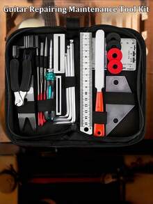 25 30 In 1 Guitar Tool Kit Set Multi Functional Repair Toolbox Guitar Parts Replacement Accessories Includes Picks String Winder Cutter Bridge Pin Puller For Musician Luthier Maintenance Essential - Multicolor - View 6