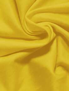 SHEIN LUNE 印花圆领短袖T恤 女式上衣 - 黃色 - 查看 5