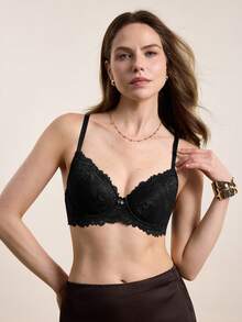 Hourtrue 3 pezzi/Set Reggiseno con ferretto in pizzo da donna, San Valentino per l'estate per l'estate - Multicolore - Visualizzare 4
