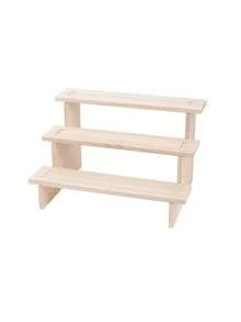 1 Piece Wooden Desktop Multi-Layer Storage Display Stand, Optional Layers, For Action Figures, Succulents & Green Plants - Wood Color - View 5