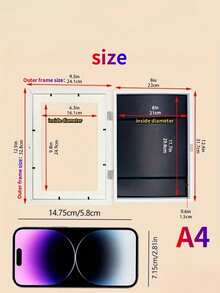 1pc Magnetic Art Frame - Easy-Open For Quick Display Changes - Versatile Wall Decor For Home & Office - Ideal For Holidays & Gift Giving - Multicolor - View 10