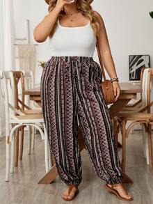 SHEIN CURVE+ 女士无缝高腰提臀塑身内裤 - 黑色 - 查看 9