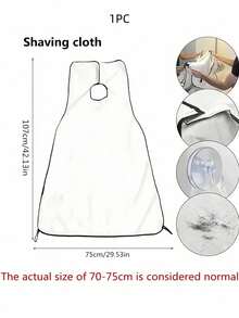 1PC/2PCS/3PCS 60CM Hair Cutting Shaving Apron Waterproof Reusable BarberBeauty Salon Protective Cloak ForMen Women Adults Christmas Gift HolidayParty Grooming Styling ProfessionalHome Use Hairdresser Unisex SalonAccessories - White - View 9