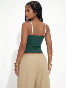 Gowayae Gowayae Casual Lace Print Camisole Top For Women - Multicolor - View 3