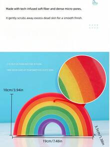 Joivida 1Pc/2Pcs/3Pcs High-Density Foam Material, Lovely Cartoon Rainbow Design, 3D Shower Sponge With Hanging Hole, For Bathroom Bathing And Skin Care, Comfortable Easy-Storage Daily Washing Tool - View 9