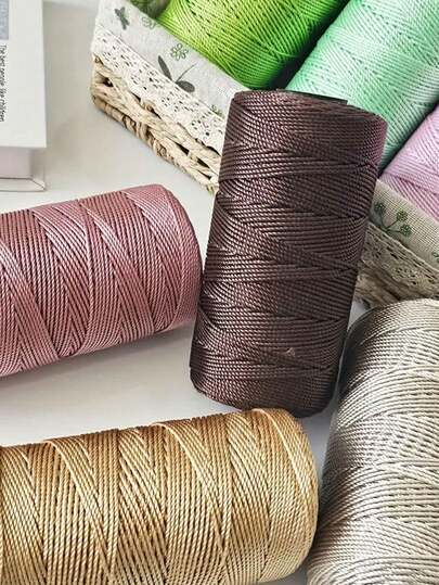 Bộ 2/10 cuộn len móc 100% polyester mềm mại, bền, dễ giặt, nhanh khô, không rụng lông, nhiều màu sắc, thích hợp làm mũ, túi xách, phụ kiện, khăn quàng cổ, chăn, đồ thủ công DIY, đồ dùng đan móc, chỉ may, dụng cụ móc len.