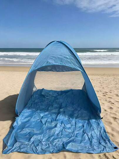1PC Outdoor Beach Camping And Fishing UV-Resistant Quick Automatic Sun Shelter, Lightweight And Portable Design, Ideal Gift For Vacations And Outdoor Adventures Beach Essentials