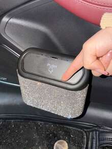 1PC Rhinestone Car Trash Can Diamond Bling Vehicle Garbage Organizer Portable Auto Interior Storage Container For Car Van Suv Truck Home Office Desk Small Waste Bin Car Accessories Decorative Essentials - Multicolor - View 8