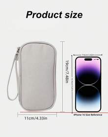 1pc Waterproof Electronic Storage Bag ,Multi-Layer Fixed Storage Bag,Multi-Zipper Portable Storage Bag- Perfect For U Disks, Hard Disks, Headphones - Grey - View 3