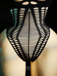 SpicyHot 1pc Women's Sexy Bodystocking - Black - View 8