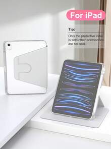 1 Bao da máy tính bảng chống trầy xước, tương thích với khe cắm bút chì tích hợp, nắp gập xoay 360 độ, chống sốc cao cấp, hỗ trợ tự động bật/tắt màn hình và góc nhìn linh hoạt - Màu xám nhạt - Màu Xám nhạt - Xem 17