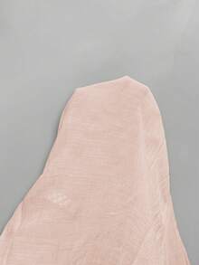 SHEIN LUNE 大码女式蝴蝶结领拼接荷叶边短袖衬衫，时尚优雅性感露肩夏季服装 - 粉色 - 查看 3