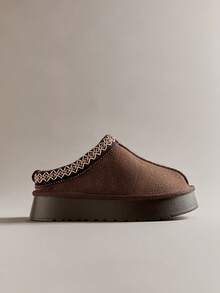 Hauture Women's Casual, Comfortable Classic Platform Ultra Mini Ankle Boots For Warm For Christmas - Coffee Brown - View 2