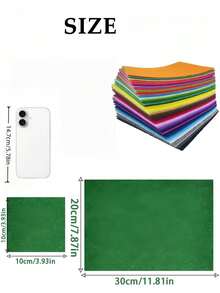 20/40PCS Random Color DIY Felt Fabric Sheets Handmade Craft Material Non Woven Square Soft Felt Cloth For Halloween Easter Decoration Sewing Patchwork Supplies - Multicolor - View 8