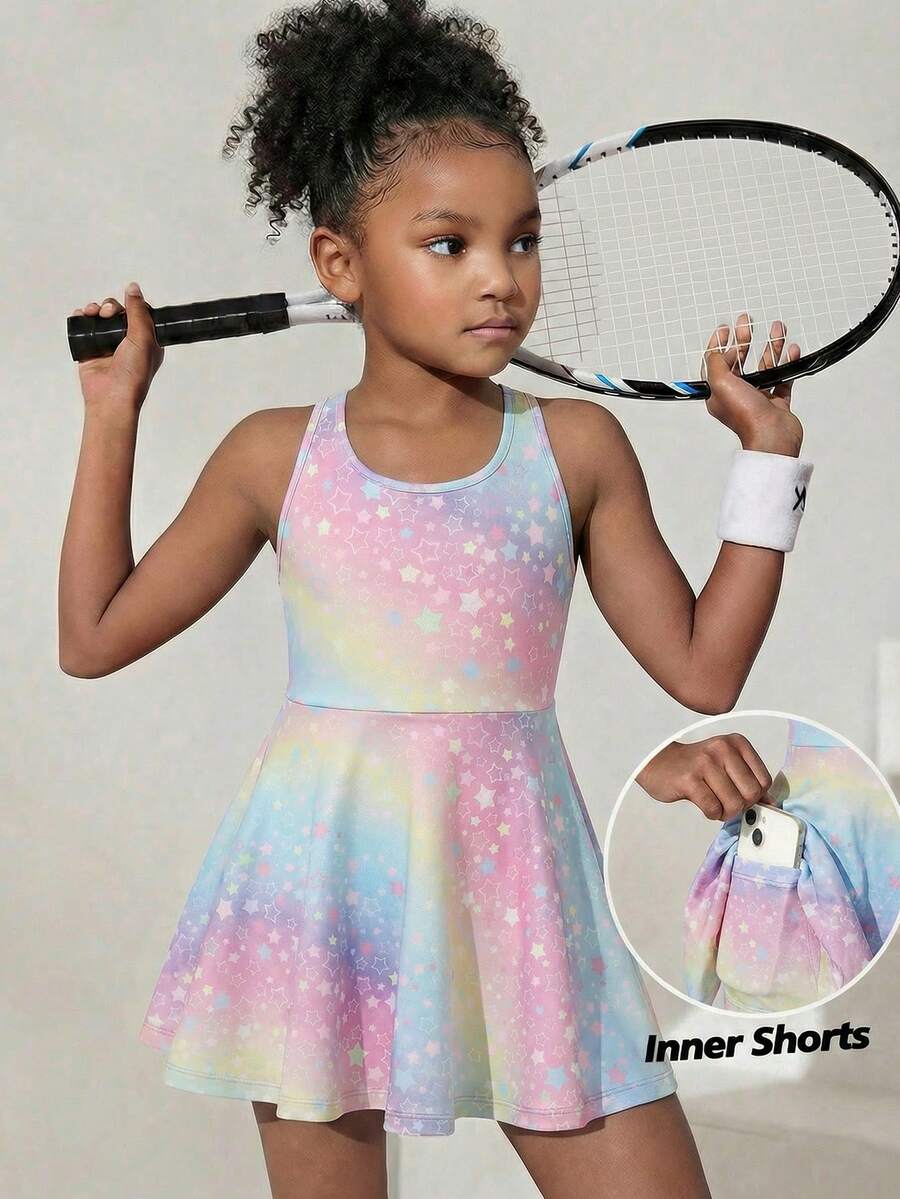 SHEIN Young Girl Solid Color Knit Camisole Maxi Dress Jumpsuit - Multicolor - View 1