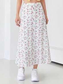 DAZY Women's Allover Print Casual Date Night Party Skirt - White - View 5