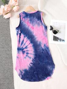 Đầm maxi dài cổ tròn, phía trước ngắn, sau dài, phong cách đường phố thường ngày dành cho bé gái tuổi teen. - Nhiều màu - Xem 2