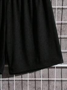 Camisa tipo polo con cuello y cremallera de tela texturizada para niño preadolescente, con pantalones cortos a juego de tela texturizada, conjunto de estilo casual y cómodo para vacaciones, sesiones de fotografía callejera, fiestas y paseos por la ciudad - Multicolor - Ver 6