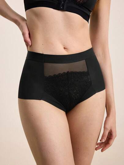 Hourtrue 1pc Women's High Waist Seamless Triangle Panties