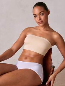 Women's Strapless Bra Set For Summer, Includes Spaghetti Strap Bra, Tube Top, Backless Shirt And Camisole - Beige - View 8