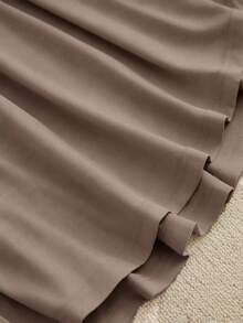 Vestido de casa de verano sin mangas de unicolor y cuello redondo, Moo Moo - Café integral - Ver 4